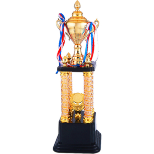 四柱奖杯定制定做足球篮球比赛大号创意高端优秀员工年会奖品团队