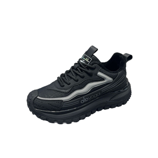 男鞋2025年冬季新款加绒保暖棉鞋黑武士增高厚底百搭时尚运动鞋男