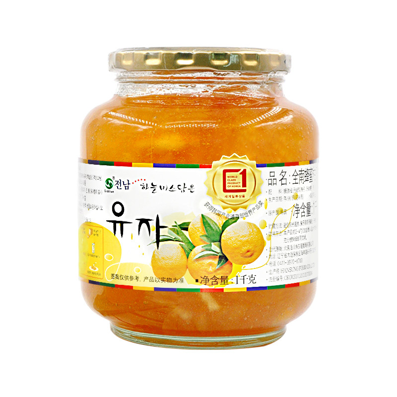 全南蜂蜜柚子茶韩国进口