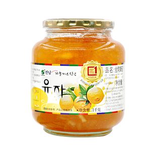 全南蜂蜜柚子茶蜂蜜柠檬茶韩国进口1kg罐装柚子酱水果茶冲饮品