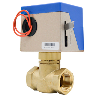 亿林电动二通阀风机盘管电动两通阀VA-6016-8503电磁阀6分DN20