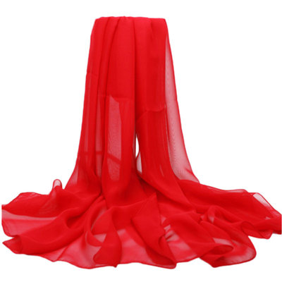 红色丝巾超大高档女百搭披肩女生