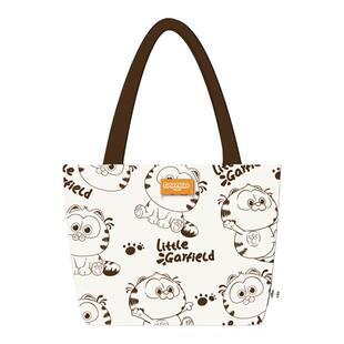 KKV官方加菲猫家族满印帆布包卡通休闲上学通勤外出百搭可爱女孩