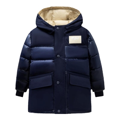 【双面穿】Levis李维斯儿童装男童羽绒服冬季加厚连帽保暖外套女