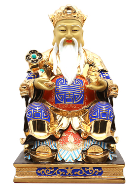 佛堂土地爷黄铜供奉装饰复古