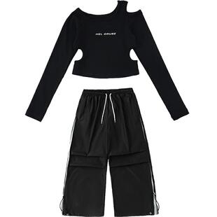 爵士舞服装女童潮酷时髦女团甜酷风套装女孩少儿jazz元旦表演出服