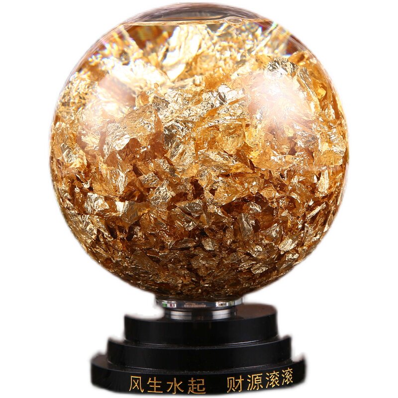 金水相生引财入库水晶球摆件