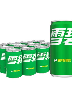 雪碧碳酸饮料迷你汽水200ml*12罐