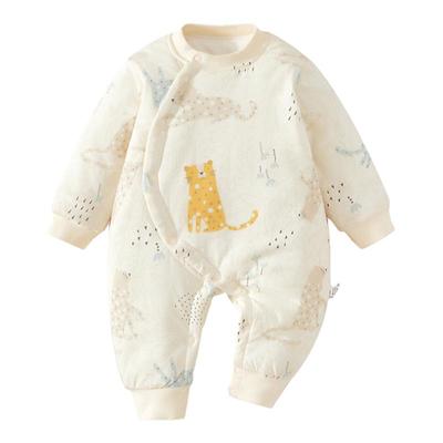 小聪熊婴儿衣服秋冬款夹棉连体衣