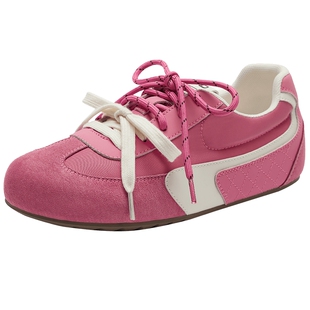 热风平底慢跑鞋女款2026年春季新款时尚运动休闲鞋撞色百搭阿甘鞋