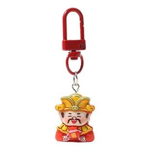 新年红色福禄寿喜财神挂件幸运吉祥钥匙扣背包包挂饰个性创意配饰