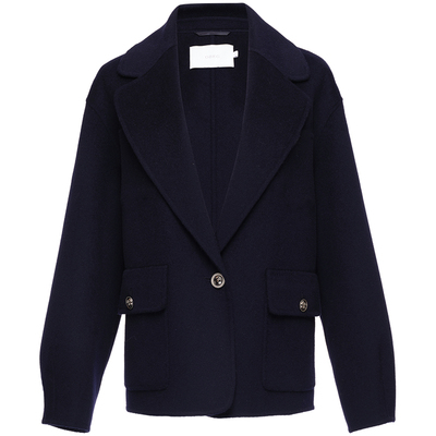 OBEG欧碧倩时尚通勤羊毛双面呢大衣冬季款西装短外套10444022