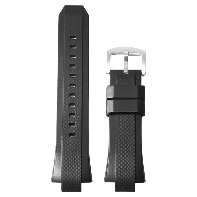 Casio硅胶手表带男适配卡西欧EQW-M1100 A1000/A1100凸口表带13mm