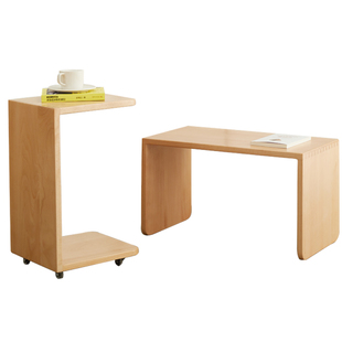 实木沙发边几凳子两用窄长可移动C型侧边桌角几多功能小桌子定做