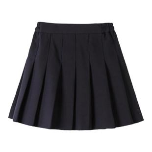 洋气女童学院风百褶短裙夏季新款中大儿童纯色运动网球半身裙子薄