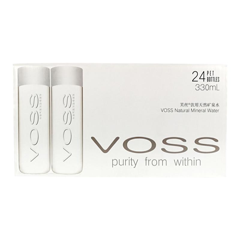 芙丝(VOSS)饮用天然矿泉水国产330ml*24瓶