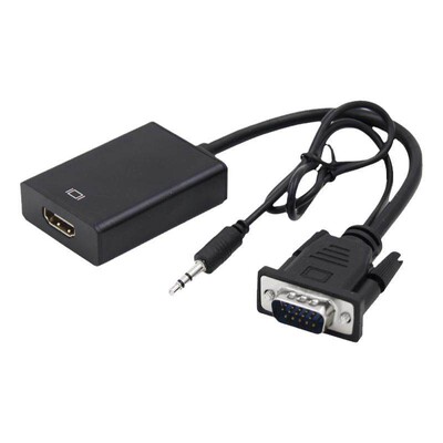 VGA转HDMI线转换器带音频供电