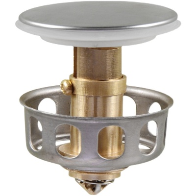 洗面盆下水器弹跳芯 洗手盆池洗脸池不锈钢按压式下水头防堵提篮