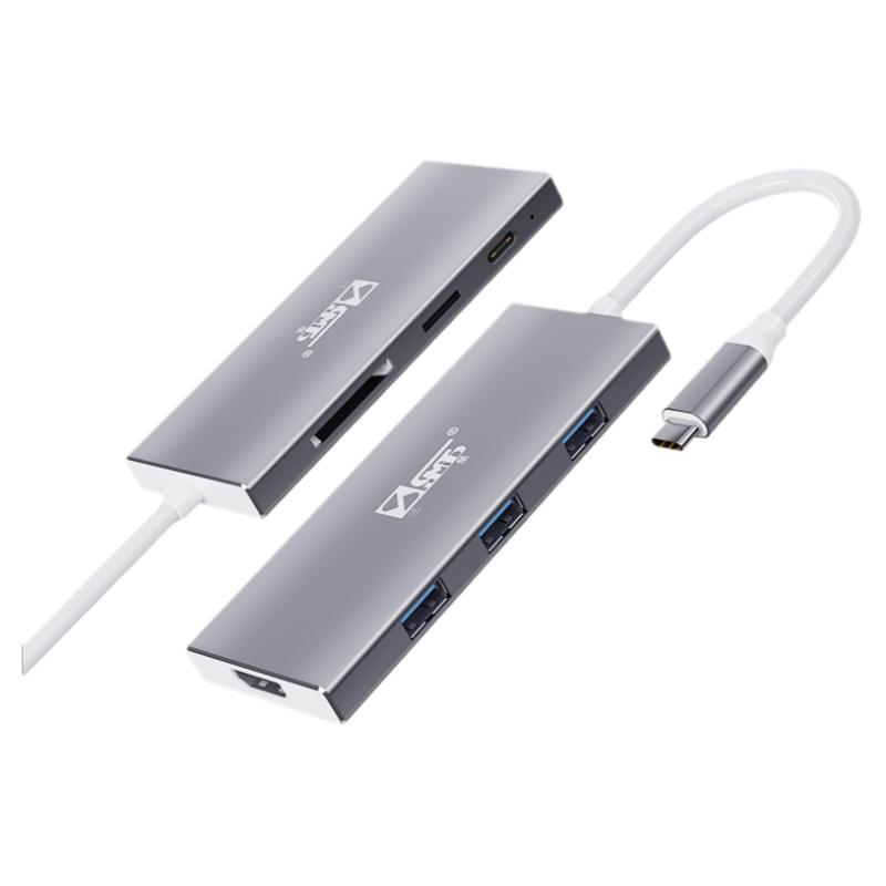 TYPE-C七合一高清4K转换器三堡