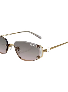 欧美无框街拍气质女防晒舒适墨镜