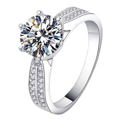 其他女银气质新款戒指莫桑石钻戒