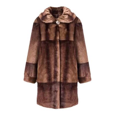 时尚老年人皮草外套妈妈装水貂毛