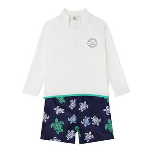 儿童泳衣男童2025新款分体长袖防晒速干中大童男孩温泉宝宝游泳衣