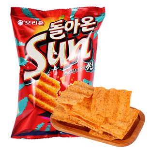韩国进口orion好丽友sun太阳蒜香辣味玉米薯片海伦斯同款脆片零食