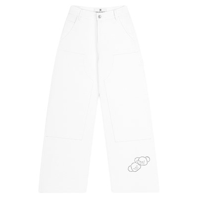 CalledBack烫钻直筒牛仔裤