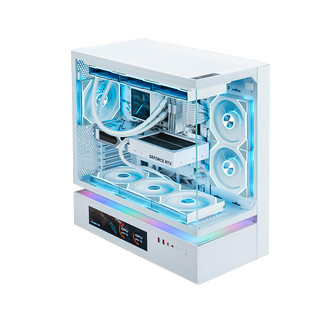 骨伽CFV235凌空Vision机箱中空悬浮360水冷风道散热海景房机箱diy