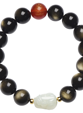 金曜石和田玉貔貅手串