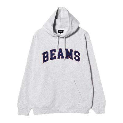 【现货】SOLAR BEAMS棉宽松休闲复古刺绣字母学院风连帽套头卫衣