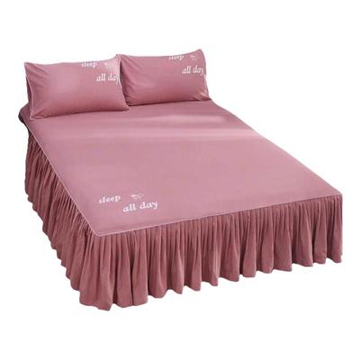 纯棉床裙单件床罩席梦思防尘保护罩150x180x200单双人全棉床笠单