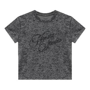 HONORE古月 独家原创流动银河Y3K亮钻扎染夏季小飞袖