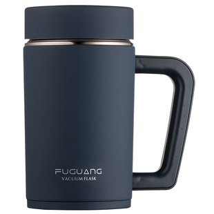 富光保温杯男女士办公杯商务泡茶杯带手柄不锈钢家用大容量杯刻字