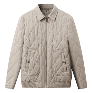 [羊毛填充]梦特娇25冬季棉衣男士翻领棉服夹克保暖休闲外套加厚J