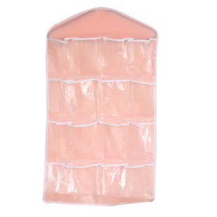 收纳袋挂袋衣柜透明16格衣橱收纳门后墙上悬挂墙挂式收纳挂袋包邮