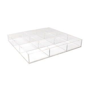 亚克力透明印章收纳盒塑料公章盒银行财务印鉴整理盒回墨印章箱