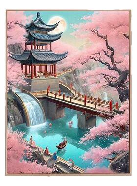 【江城梅花】数字油画diy国风