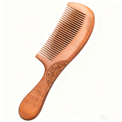 天然老桃木梳子加厚家用防静电