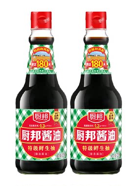 厨邦调料油酱油820ml*2特级生抽