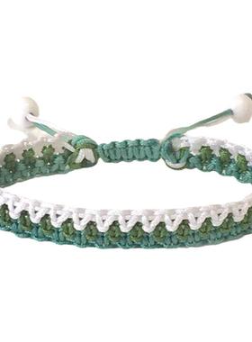 手绳编织DIY手链渐变三平结