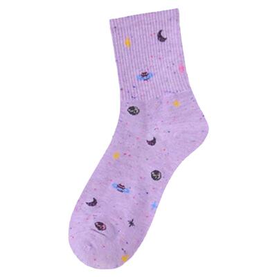 女士中筒纯棉防裂袜子奕世骄兰