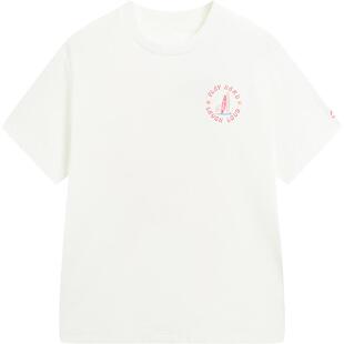 商场同款|李宁女孩短袖T恤抗菌大童学生上衣夏季休闲针织运动童装