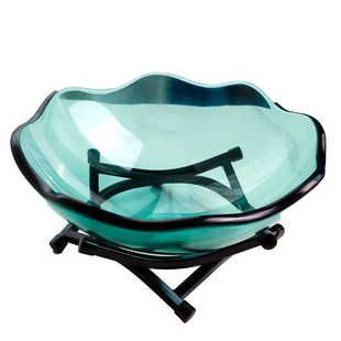 玻璃碗火锅自助餐厅冷餐器皿干冰创意商用小料凉菜刺身钢化碗带架