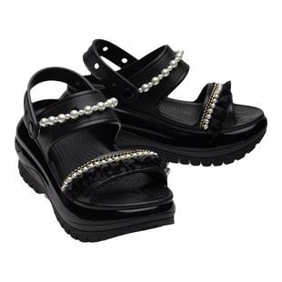 Crocs卡骆驰经典珍珠光轮凉鞋夏季百搭潮流户外休闲女士鞋 210179