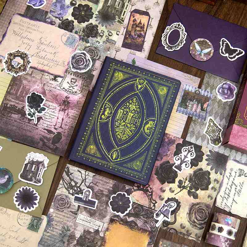 言己手帐本礼盒中世纪素材账套装系列手篇章4打底拼贴款装饰