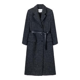 loeuvre西装领羊毛大衣女士25秋冬新款收腰长款毛呢外套 SW5WH426