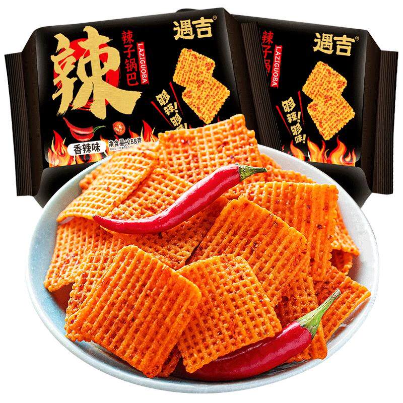 遇吉辣子锅巴288g*3袋 网锅巴