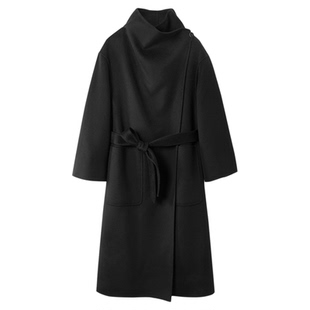 OVV2025秋冬新款经典随附腰带休闲舒适长款羊绒大衣GWDAJ45102A